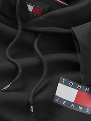 Tommy Jeans Black Essential Flag Hoodies - Image 7 of 7