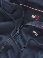 Tommy Jeans Blue Grey Flag Zip Up Hoodies - Image 7 of 7