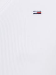 Tommy Jeans White Slim Essential T-Shirt - Image 7 of 7