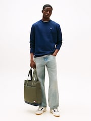 Tommy Jeans Blue Flag Crew Jumper - Image 4 of 7