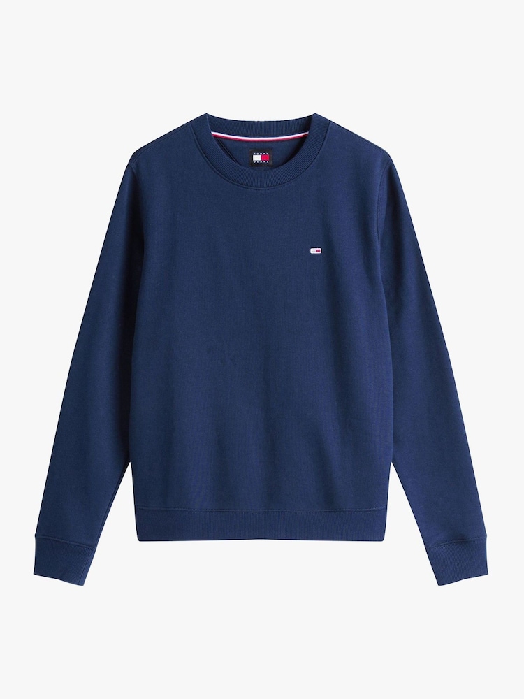 Tommy Jeans Blue Flag Crew Jumper - Image 5 of 6