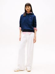 Tommy Jeans Blue Flag Hoodie - Image 2 of 6
