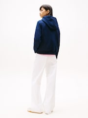Tommy Jeans Blue Flag Hoodie - Image 3 of 6