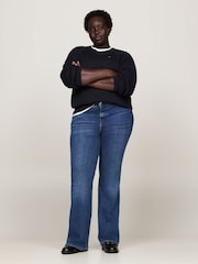 Tommy Hilfiger Blue 100% Cotton Cable Jumper - Image 2 of 5