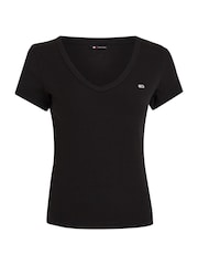 Tommy Jeans Black Slim Essential T-Shirt - Image 1 of 5