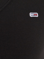 Tommy Jeans Black Slim Essential T-Shirt - Image 5 of 5