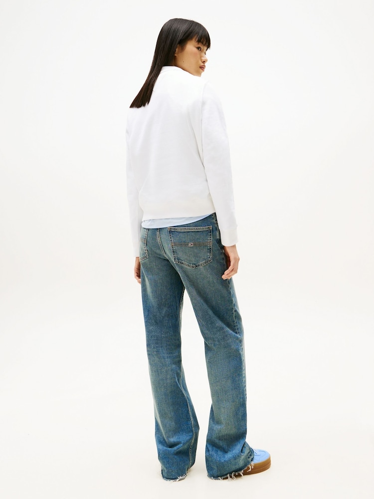 Tommy Jeans White Flag Crew Jumper - Image 3 of 6