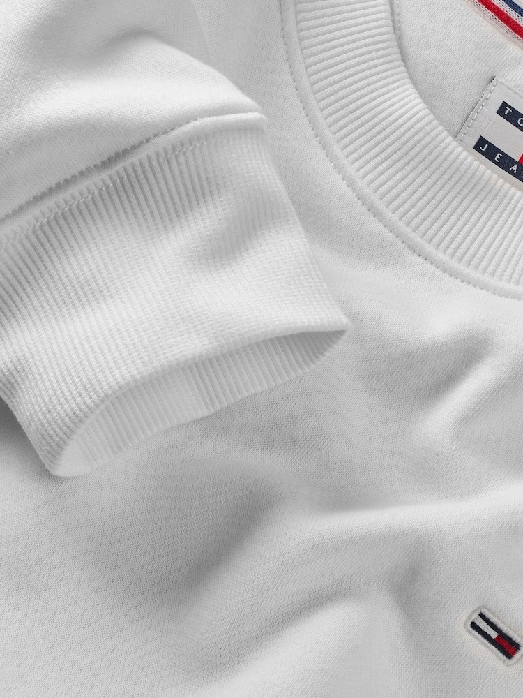 Tommy Jeans White Flag Crew Jumper - Image 6 of 6