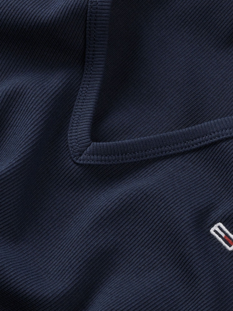 Tommy Jeans Blue Slim Essential T-Shirt - Image 6 of 7