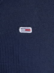 Tommy Jeans Blue Slim Essential T-Shirt - Image 7 of 7