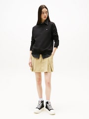 שחור - Tommy Jeans Flag Crew Jumper - תמונה 4 מתוך 7