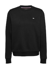 שחור - Tommy Jeans Flag Crew Jumper - תמונה 5 מתוך 7