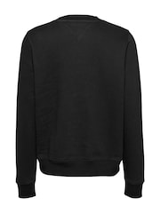 שחור - Tommy Jeans Flag Crew Jumper - תמונה 6 מתוך 7