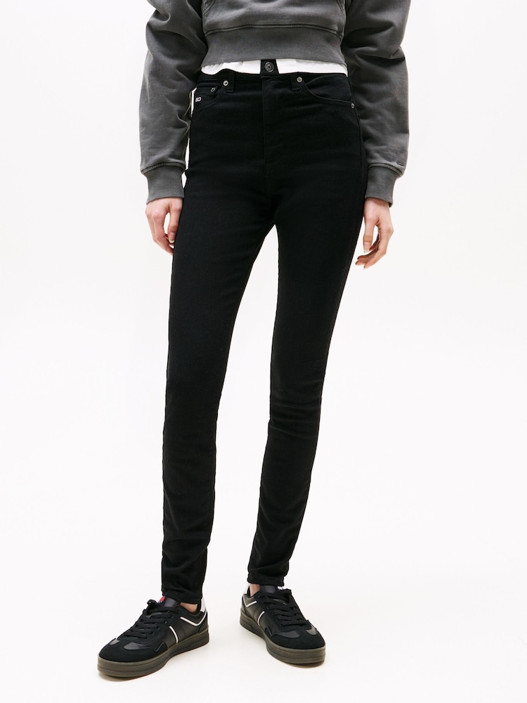 Tommy Hilfiger Black Sylvia High Rise Skinny Jeans - Image 1 of 6