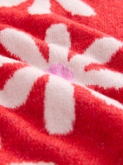 Pink Floral Graphic Print Pattern Knitted Half Sleeve Top - Image 2 of 3