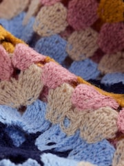 Bright Multi Square Crochet Hoodie - Image 7 of 8