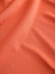 Coral Orange Print Lightweight Knitted Relaxed Hoodie With Linen - Image 6 of 7
