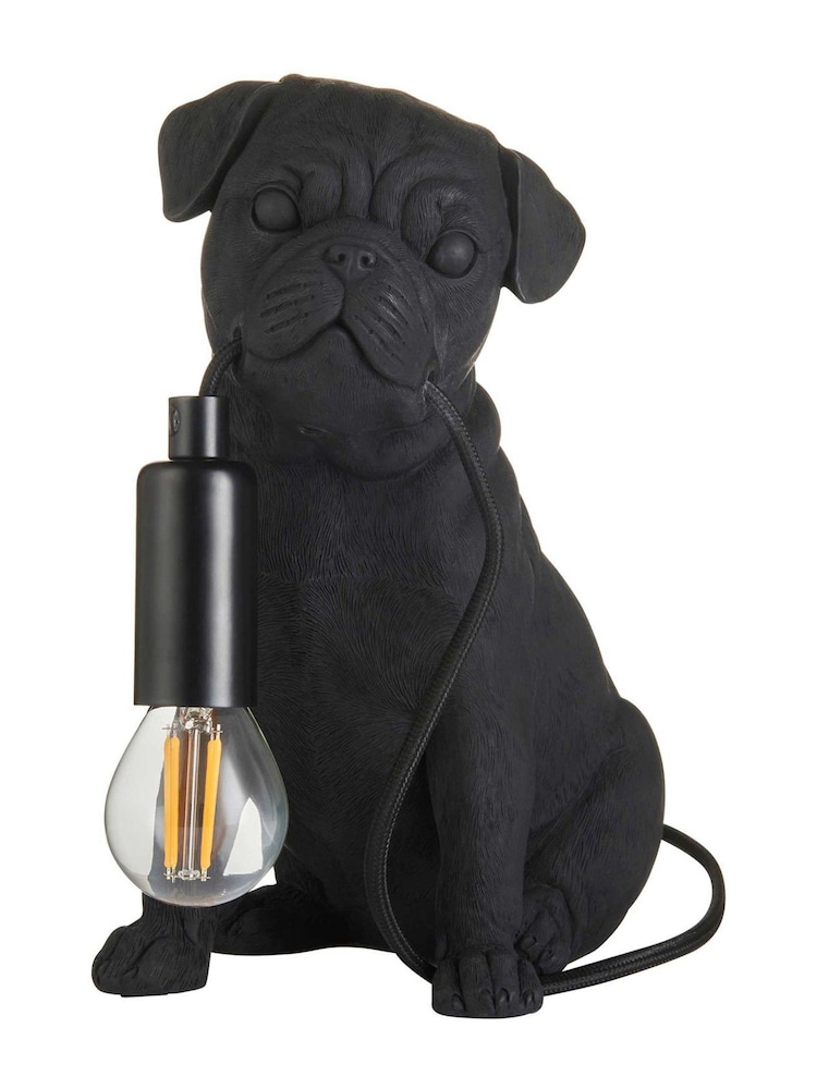 Gallery Home Black Pug Puppy 1 Light Table Lamp - Image 5 of 5 Gallery Home Black Pug Puppy 1 Light Table Lamp - Image 5 of 5