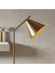 Gallery Home Brass Lance 1 Light Floor Lamp - Image 5 of 9