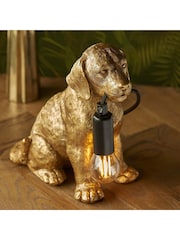 Gallery Home Gold Labrador Puppy 1 Light Table Lamp - Image 3 of 4