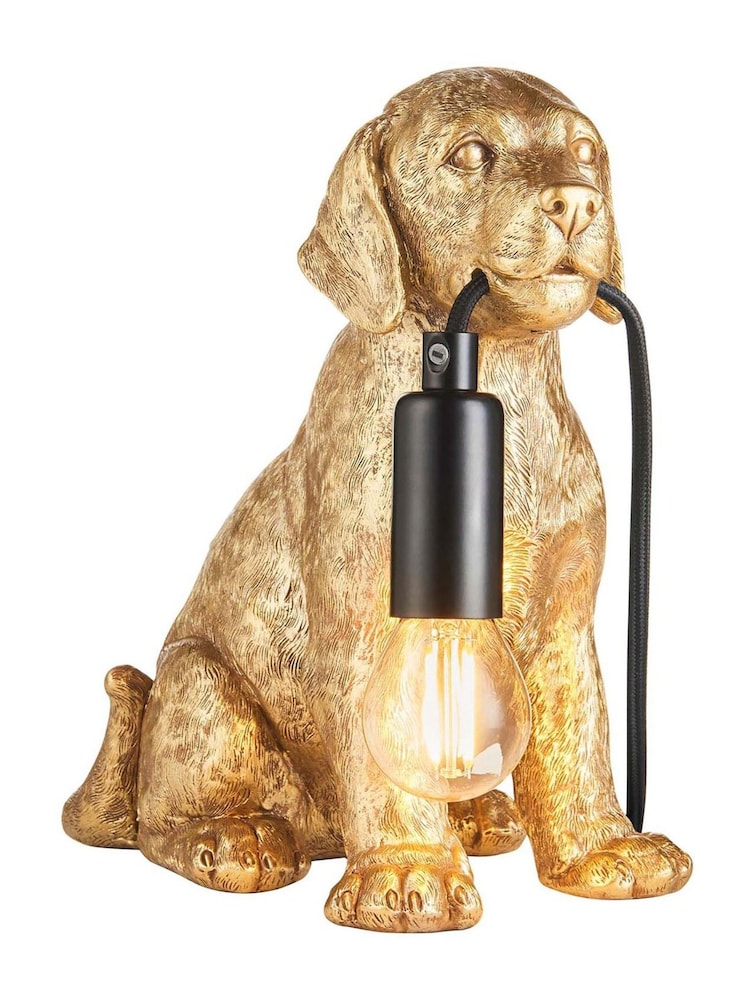 Gallery Home Gold Labrador Puppy 1 Light Table Lamp - Image 4 of 4