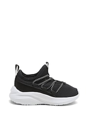 Puma Black Baby Toddler One4All Slip On Shoes Trainers - Image 2 of 6