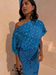 Never Fully Dressed Blue Printed Tilly - Image 3 of 5