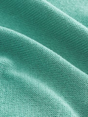 Teal Green Lobster Short Sleeve Crew Neck T-Shirt With Linen - Image 6 of 8