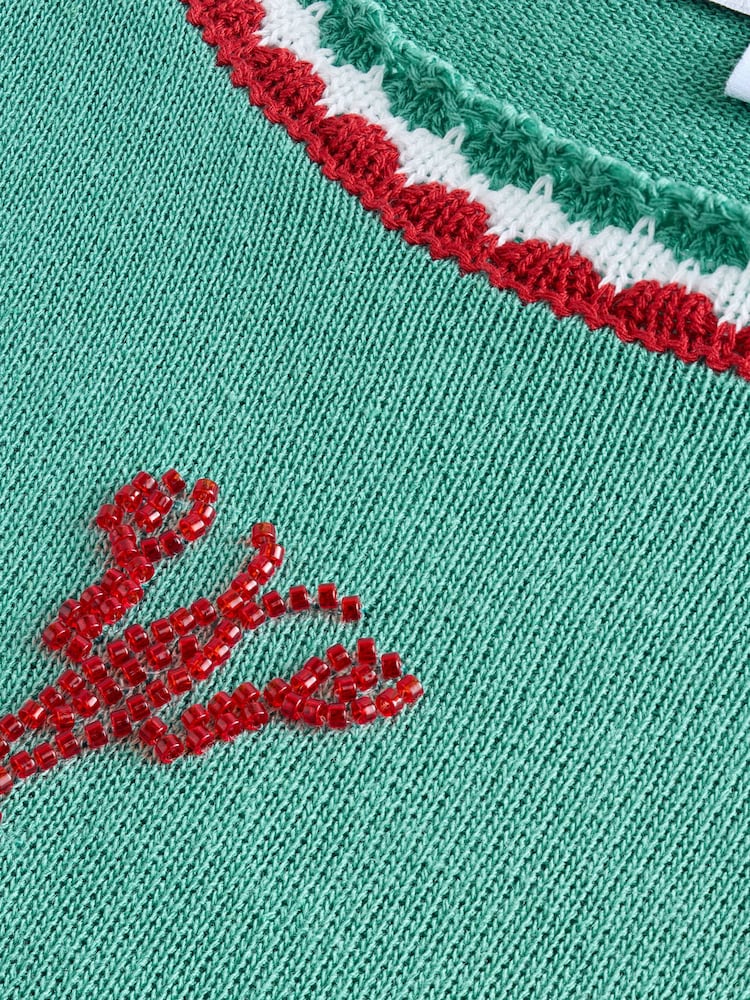 Teal Green lobster - Short Sleeve Crew Neck T-Shirt With Linen - Imagen 8 de 8 Teal Green lobster - Short Sleeve Crew Neck T-Shirt With Linen - Imagen 8 de 8
