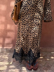 Never Fully Dressed Brown Dress in Lucia Leopard - Image 4 of 4