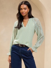 Verde - Blusa de Lipsy con bordado de lentejuelas - Imagen 1 de 4