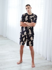 Chelsea Peers Kurzer Pyjama mit Leopardenmuster - Bild 1 von 5
