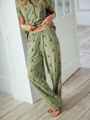 Chelsea Peers Pyjama long en coton biologique imprimé abeille - Image 4 de 5