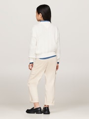 Tommy Hilfiger Cream 100% Organic Cotton Cable Jumper - Image 4 of 4