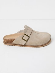 Elda Stone Suede Clogs - Image 1 of 3