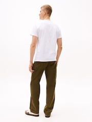 Tommy Jeans White Slim 100% Cotton Essential Flag T-Shirt - Image 3 of 7