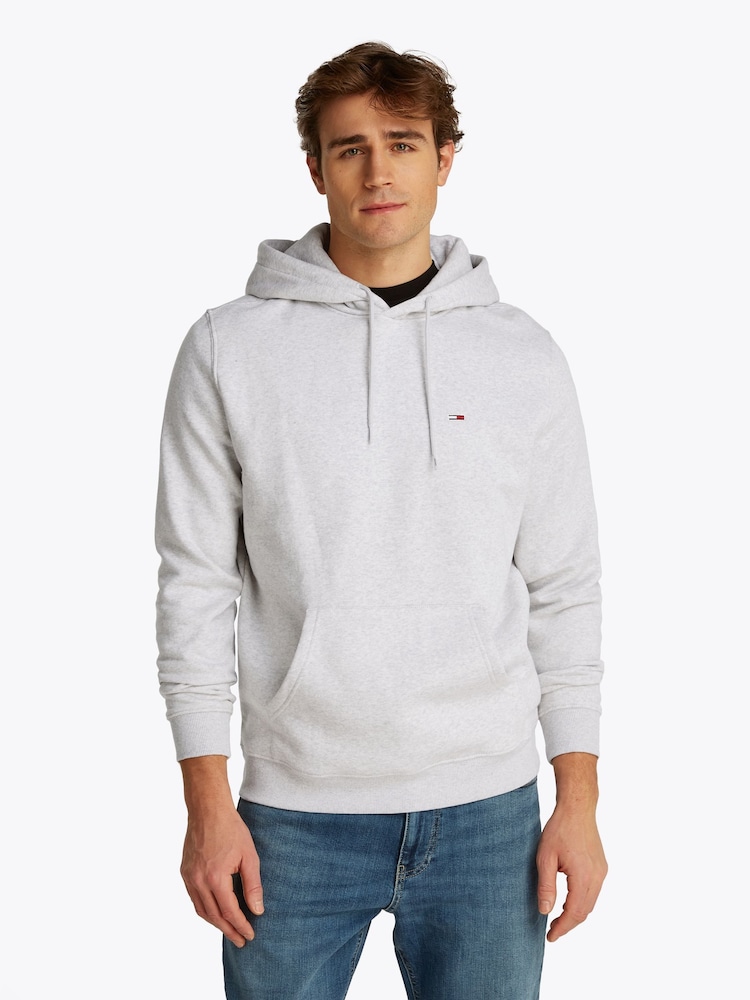 Tommy Jeans Grey Flag Hoodie - Image 1 of 1