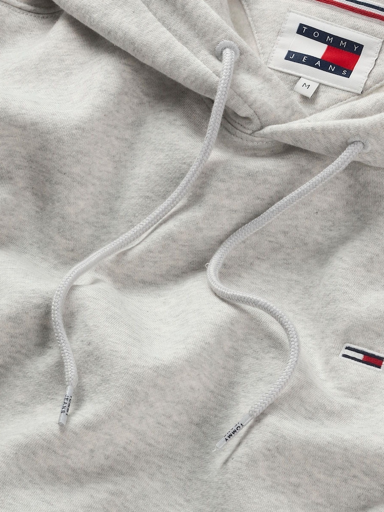 Tommy Jeans Grey Flag Hoodie - Image 7 of 7