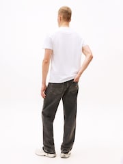 Weiß - Tommy Jeans 100 % Baumwoll-Logo-T-Shirt - Bild 4 von 7