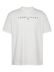 Weiß - Tommy Jeans 100 % Baumwoll-Logo-T-Shirt - Bild 5 von 7