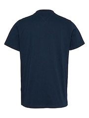 Tommy Jeans Blue Slim 100% Cotton Essential Flag T-Shirt - Image 2 of 3