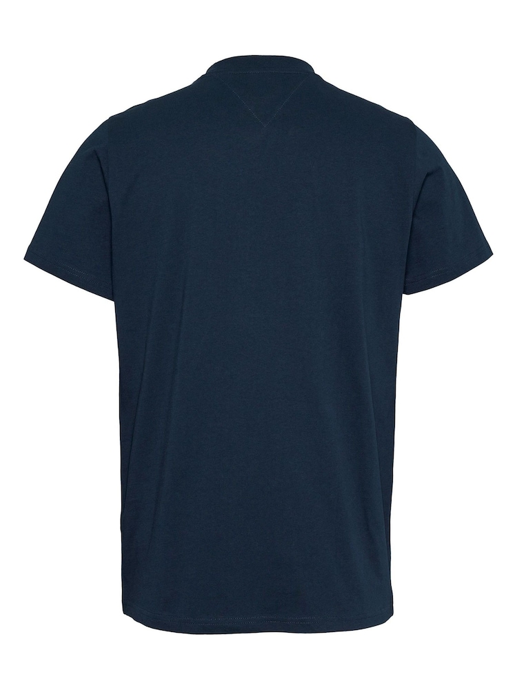 Tommy Jeans Blue Slim 100% Cotton Essential Flag T-Shirt - Image 2 of 3