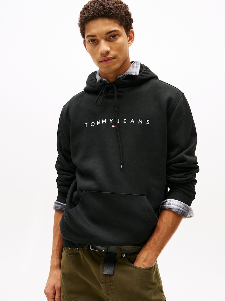 Черный - Tommy Jeans Логотип худи - Image 1 of 7