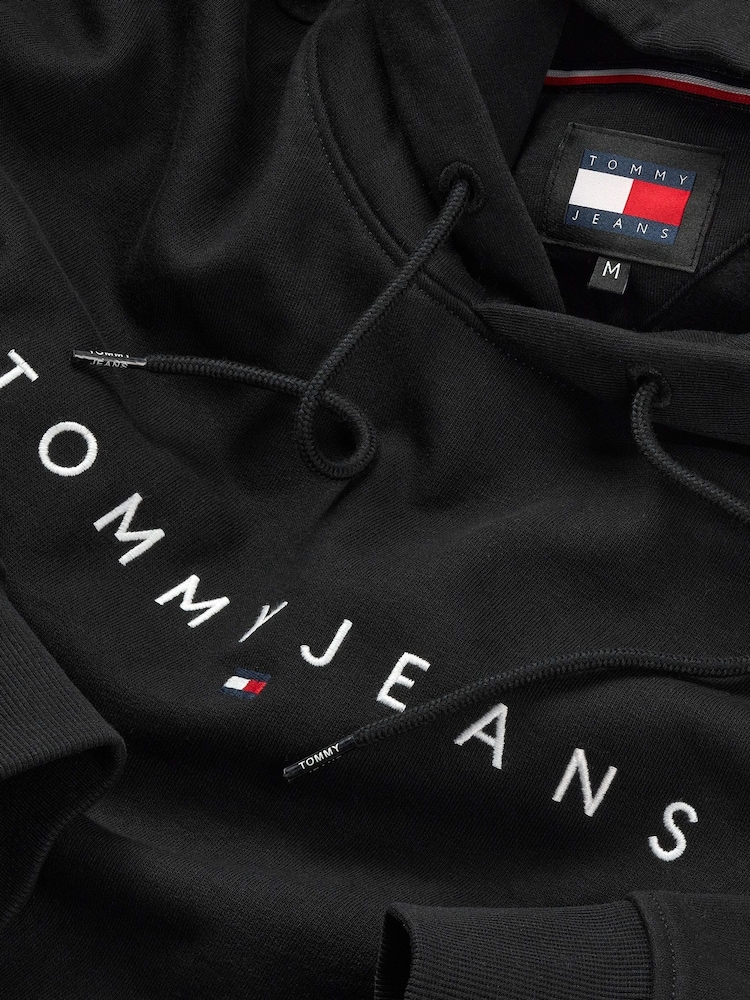 Черный - Tommy Jeans Логотип худи - Image 7 of 7