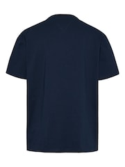 Blau - Tommy Jeans 100 % Baumwoll-Logo-T-Shirt - Bild 2 von 5