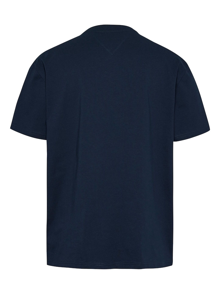 Blau - Tommy Jeans 100 % Baumwoll-Logo-T-Shirt - Bild 2 von 5