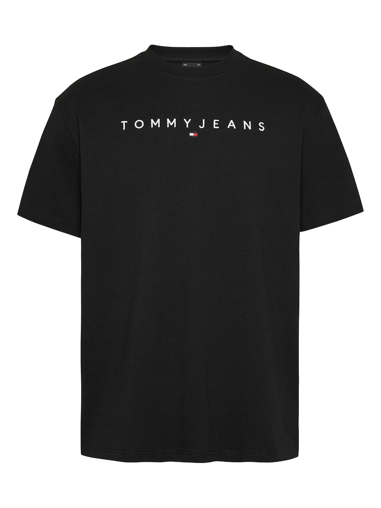 שחור - Tommy Jeans חולצת טי עם לוגו, %100 כותנה - Image 1 of 5