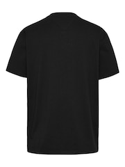 שחור - Tommy Jeans חולצת טי עם לוגו, %100 כותנה - Image 2 of 5