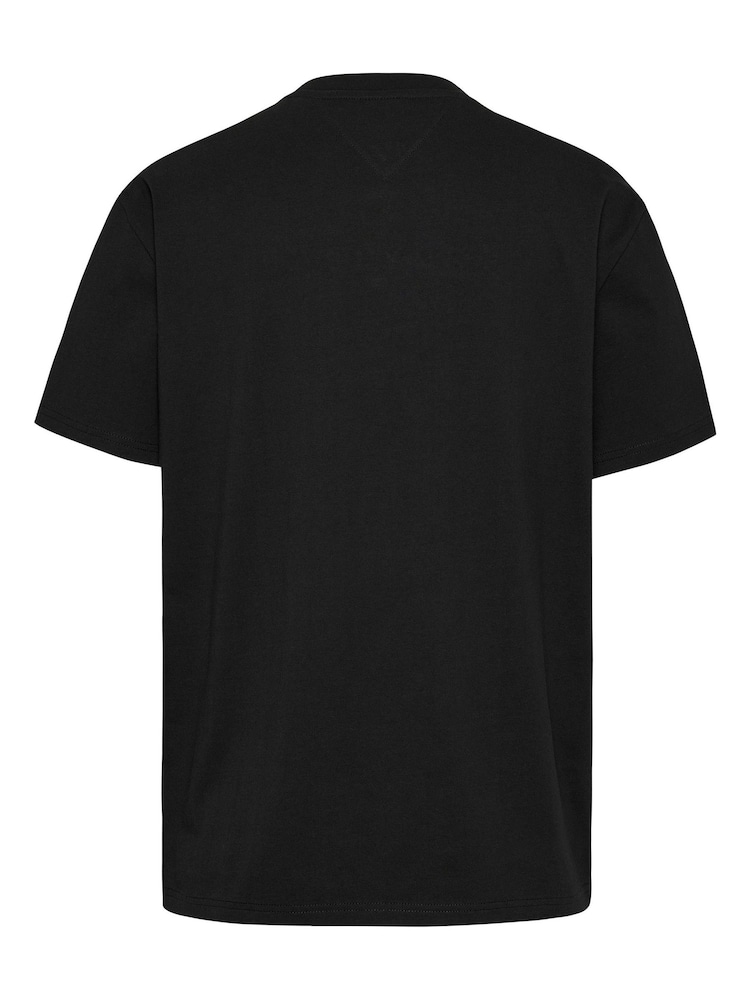שחור - Tommy Jeans חולצת טי עם לוגו, %100 כותנה - Image 2 of 5