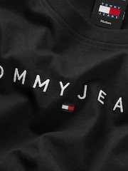 שחור - Tommy Jeans חולצת טי עם לוגו, %100 כותנה - Image 5 of 5